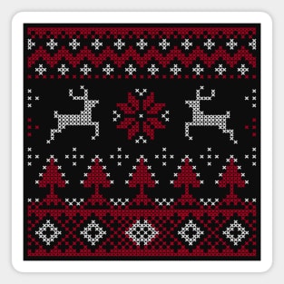 Funny Ugly Christmas Sweater Winter Pattern Magnet